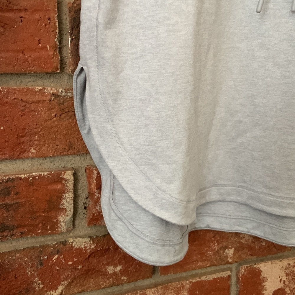 Athleta Light Gray Cowl Neck Hooded Long Sleeve Top - Picture 4 of 6